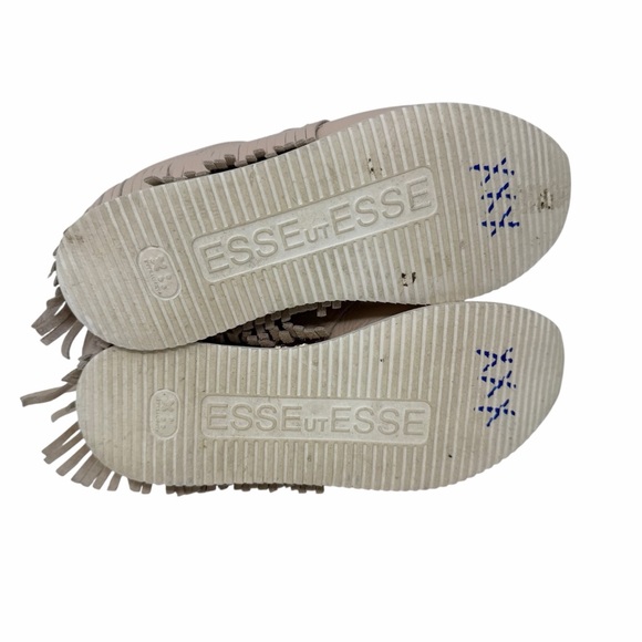 Esseutesse Leather Fringe Sneaker - Sand - Size 7.5 / 38 - Picture 10 of 12